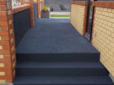 Black Acrylic Stucco Deck